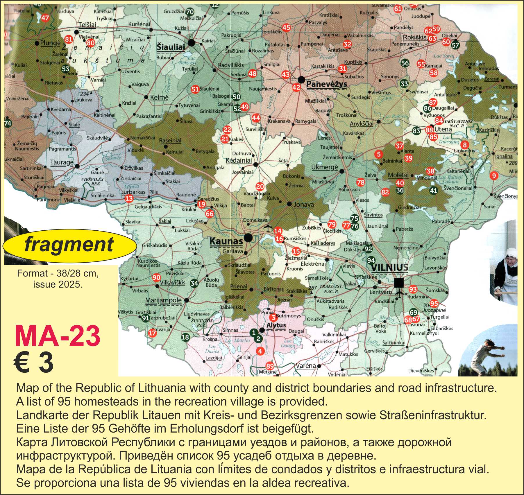 Lithuania map 2025